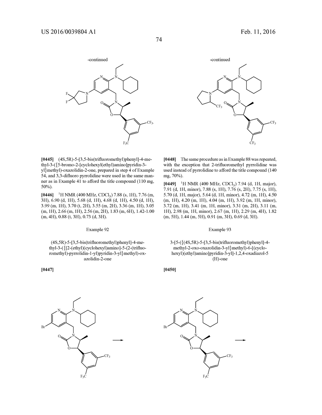 NOVEL OXAZOLIDINONE DERIVATIVE AS CETP INHIBITOR, ITS PREPARATION METHOD,     AND PHARMACEUTICAL COMPOSITION COMPRISING THE SAME - diagram, schematic, and image 75