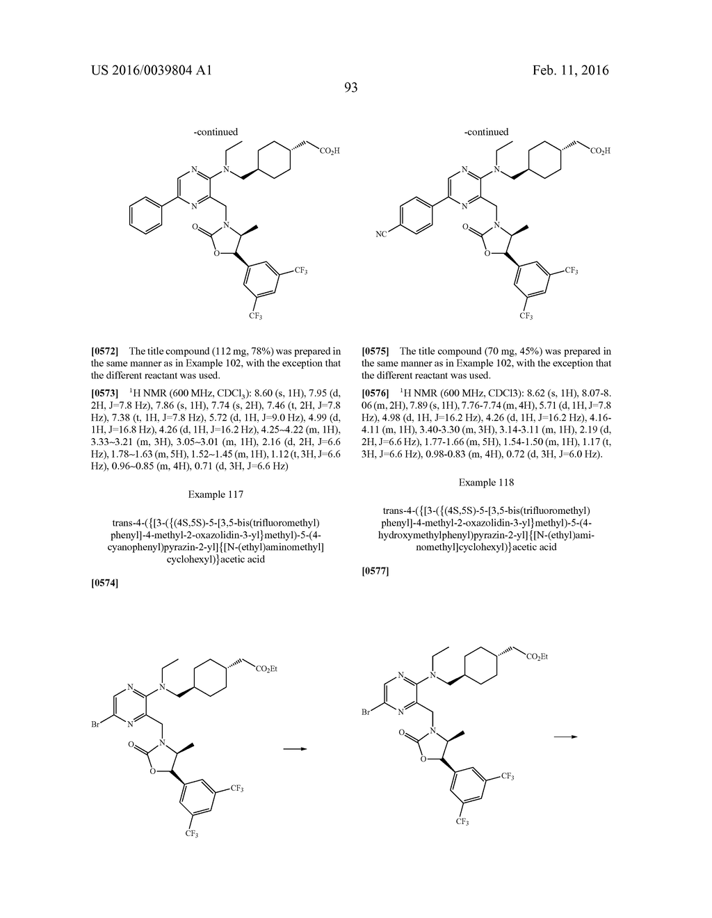 NOVEL OXAZOLIDINONE DERIVATIVE AS CETP INHIBITOR, ITS PREPARATION METHOD,     AND PHARMACEUTICAL COMPOSITION COMPRISING THE SAME - diagram, schematic, and image 94