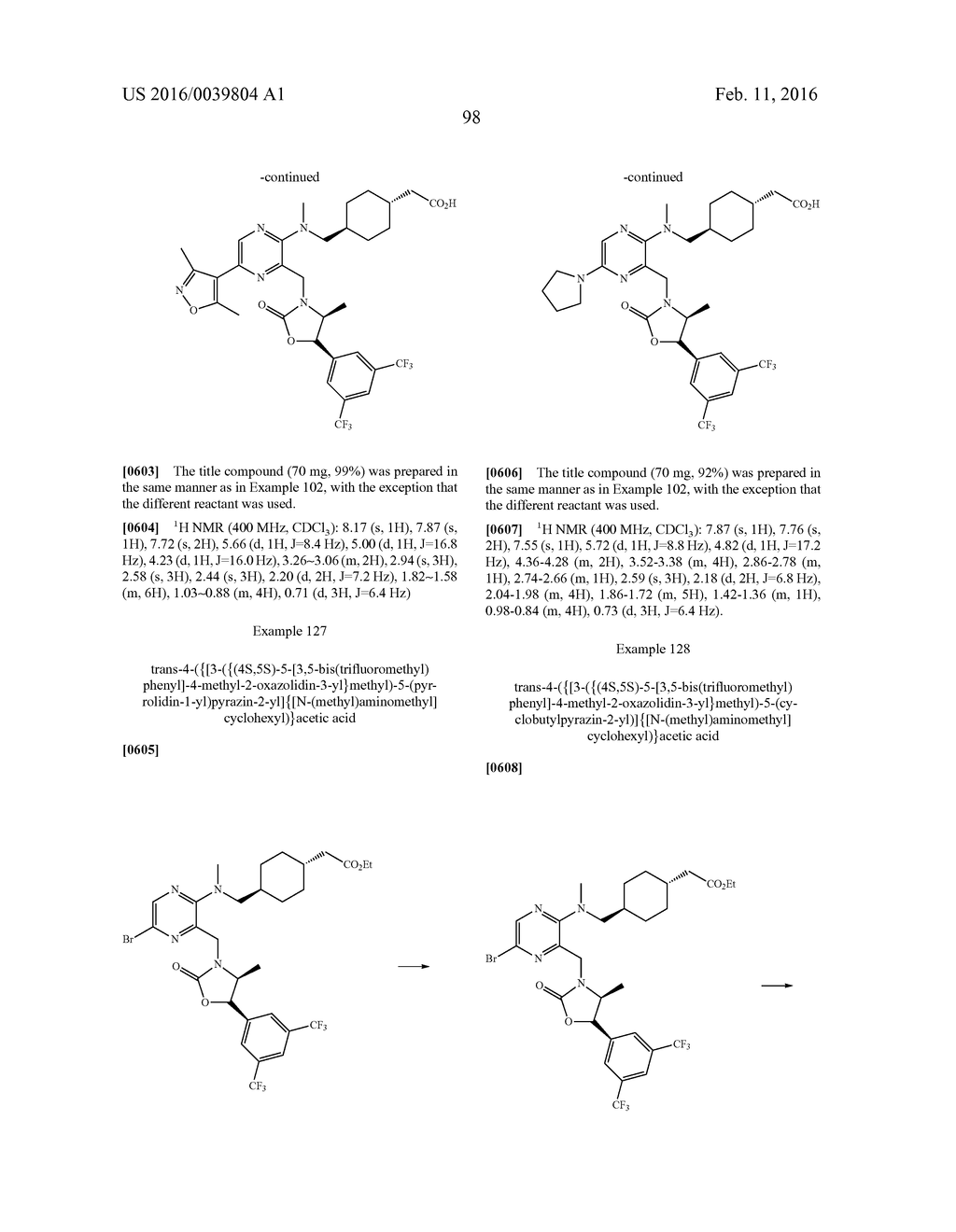 NOVEL OXAZOLIDINONE DERIVATIVE AS CETP INHIBITOR, ITS PREPARATION METHOD,     AND PHARMACEUTICAL COMPOSITION COMPRISING THE SAME - diagram, schematic, and image 99