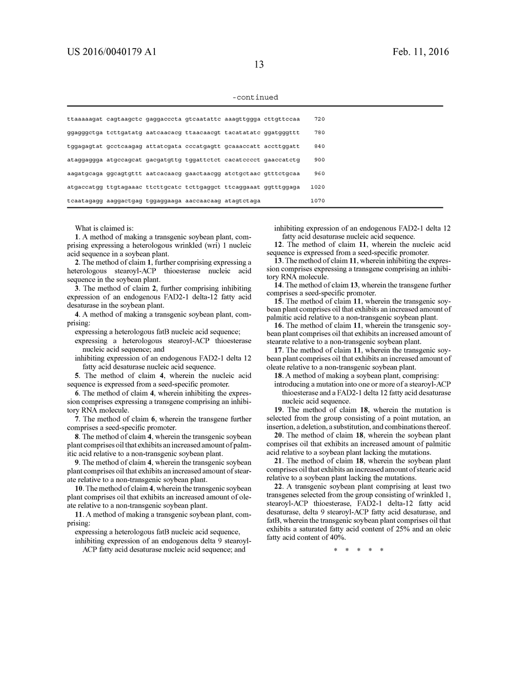 METHOD FOR THE PRODUCTION OF HIGH SATURATED, LOW POLYUNSATURATED SOYBEAN     OIL - diagram, schematic, and image 20