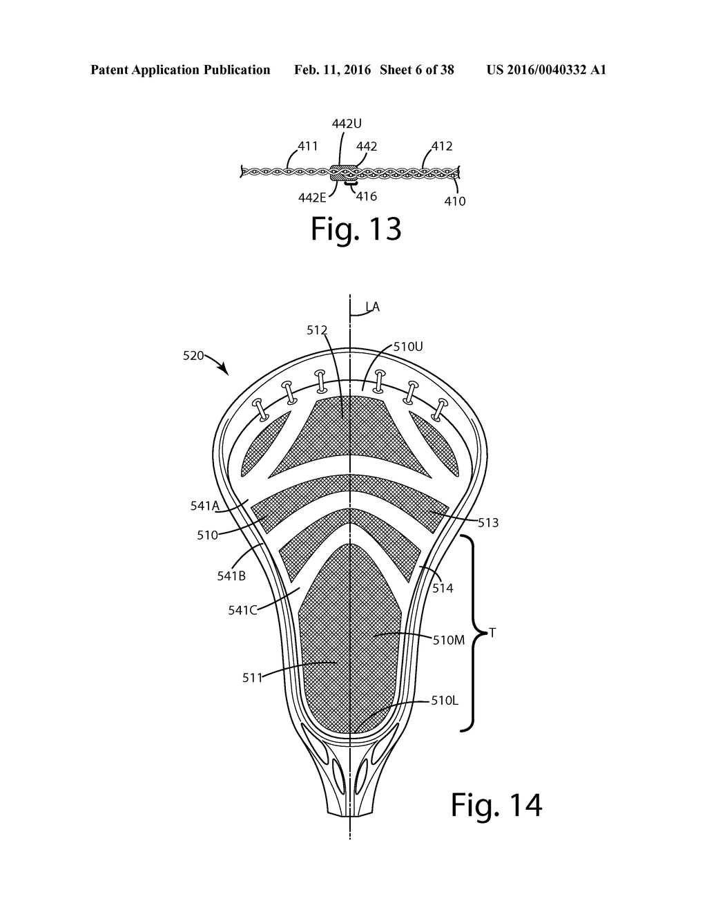 LACROSSE HEAD POCKET AND RELATED METHOD OF MANUFACTURE - diagram, schematic, and image 07