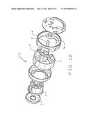 Symmetrical Uni-Directional Single Action Centered Cylinder Keyless     Deadbolt Door Lock Assembly For Right Or Left Hand Hung Doors diagram and image