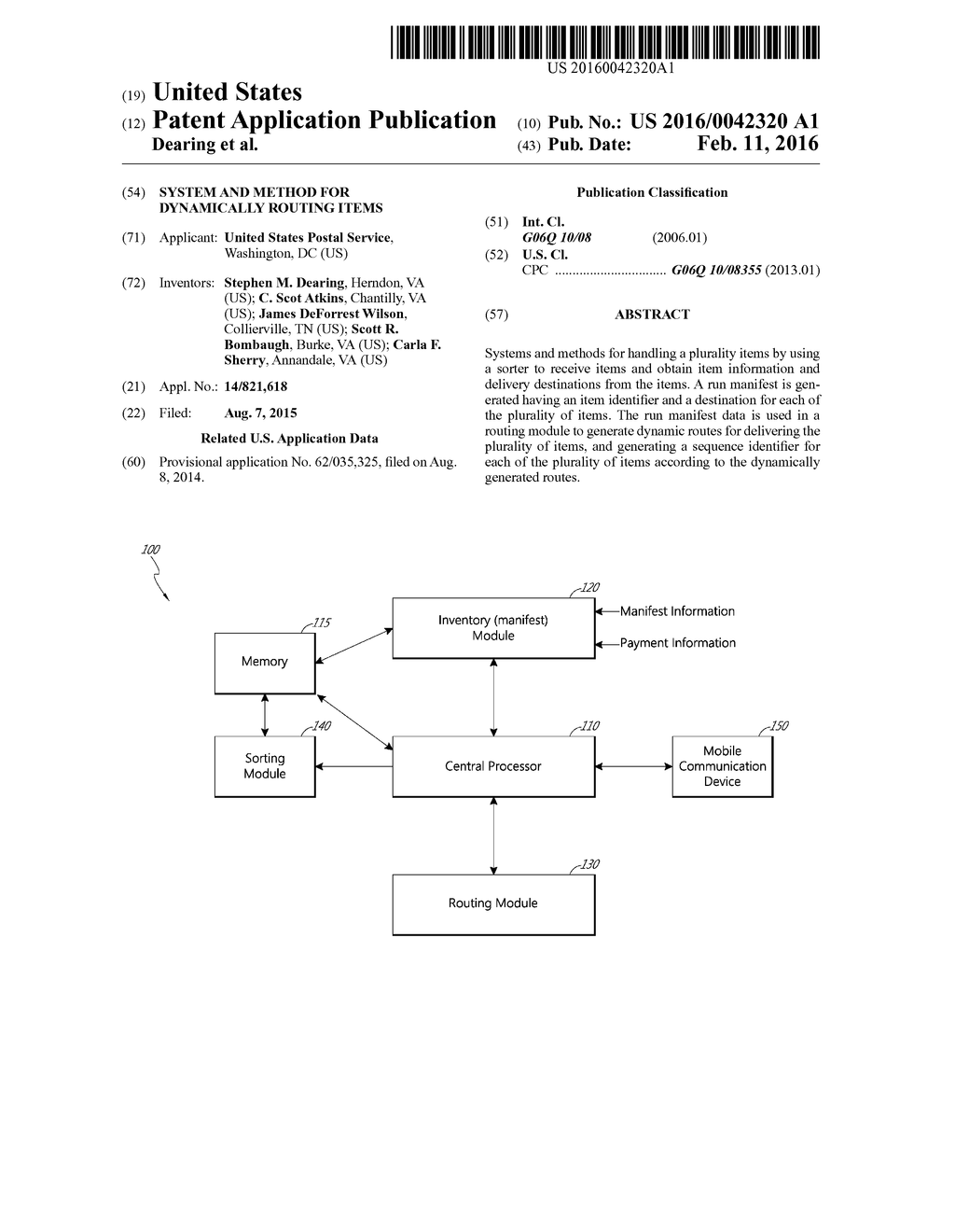 SYSTEM AND METHOD FOR DYNAMICALLY ROUTING ITEMS - diagram, schematic, and image 01