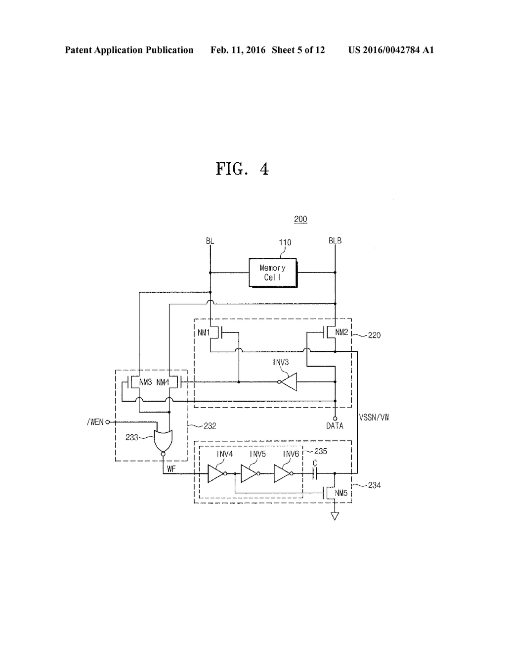 STATIC RANDOM ACCESS MEMORY DEVICE INCLUDING WRITE ASSIST CIRCUIT AND     WRITING METHOD THEREOF - diagram, schematic, and image 06