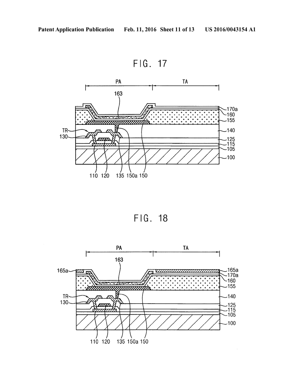 ORGANIC LIGHT EMITTING DISPLAY DEVICES AND METHODS OF MANUFACTURING THE     SAME - diagram, schematic, and image 12