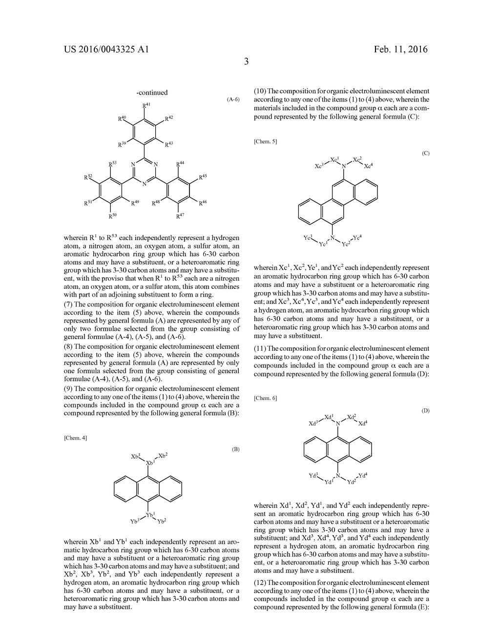 COMPOSITION FOR ORGANIC ELECTROLUMINESCENT ELEMENT, ORGANIC     ELECTROLUMINESCENT ELEMENT, DISPLAY AND LIGHTING - diagram, schematic, and image 05