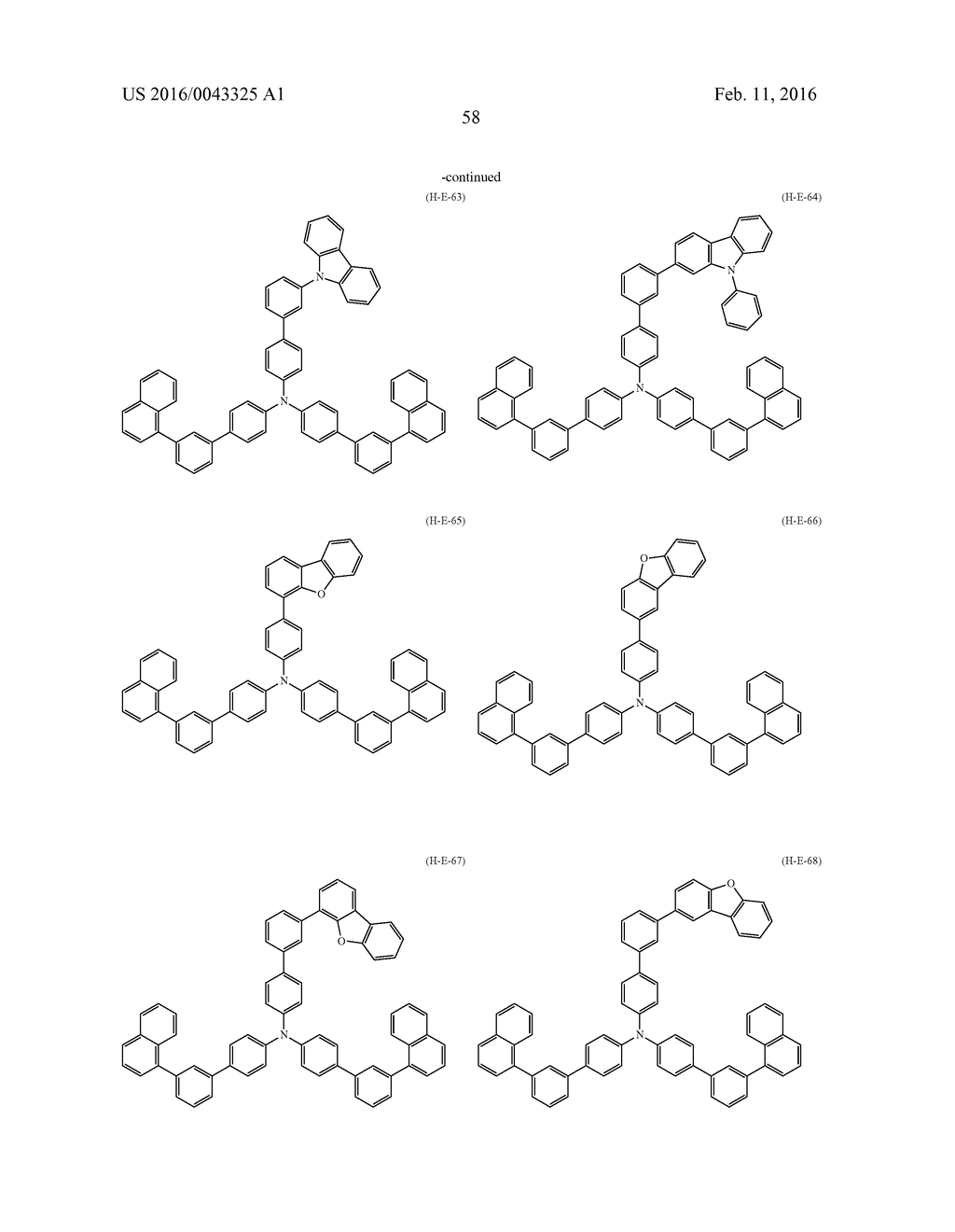 COMPOSITION FOR ORGANIC ELECTROLUMINESCENT ELEMENT, ORGANIC     ELECTROLUMINESCENT ELEMENT, DISPLAY AND LIGHTING - diagram, schematic, and image 60