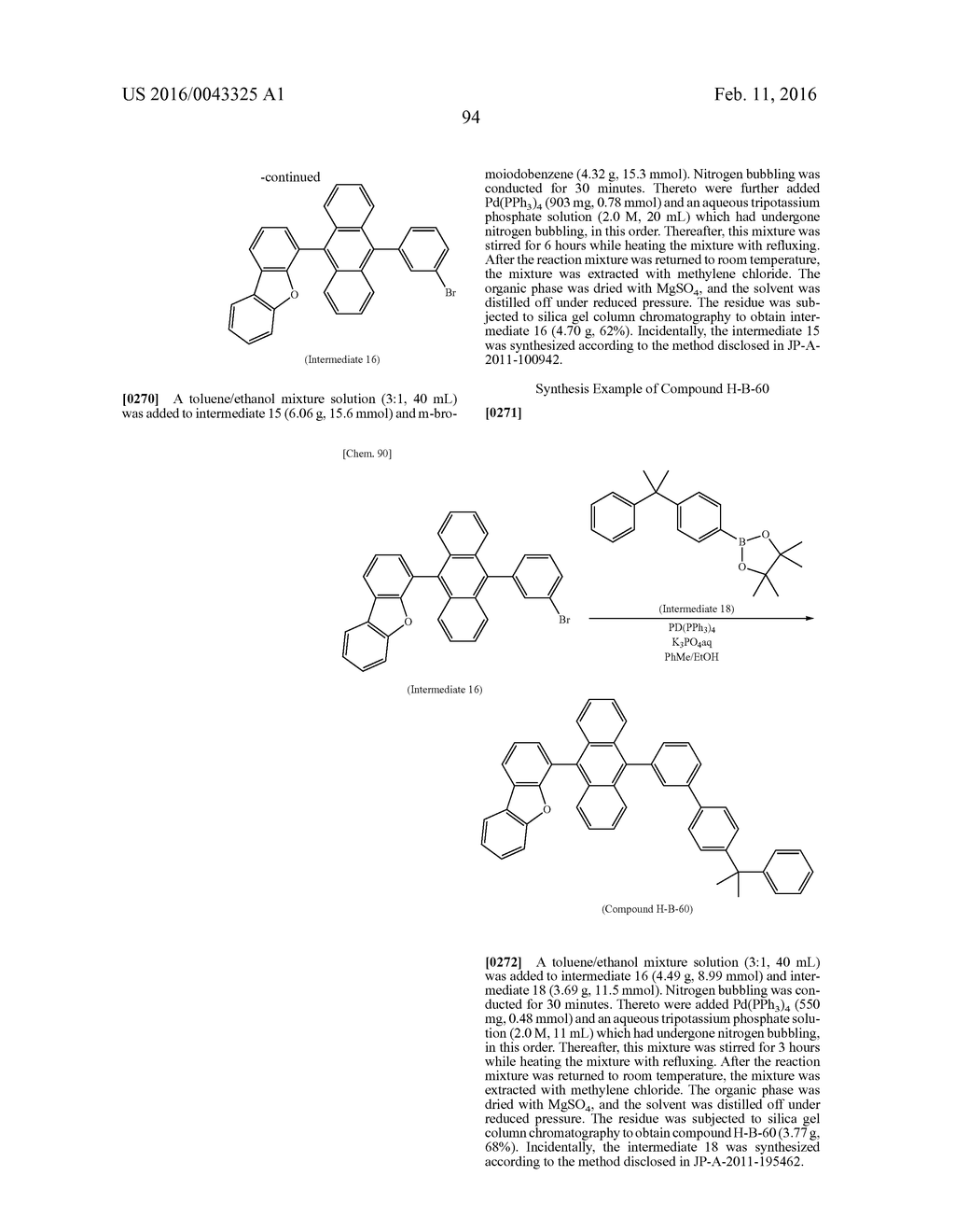 COMPOSITION FOR ORGANIC ELECTROLUMINESCENT ELEMENT, ORGANIC     ELECTROLUMINESCENT ELEMENT, DISPLAY AND LIGHTING - diagram, schematic, and image 96