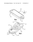 Protective Case for Portable Electronic Device with Integrated Dispensable     and Retractable Charge and Sync Cable diagram and image