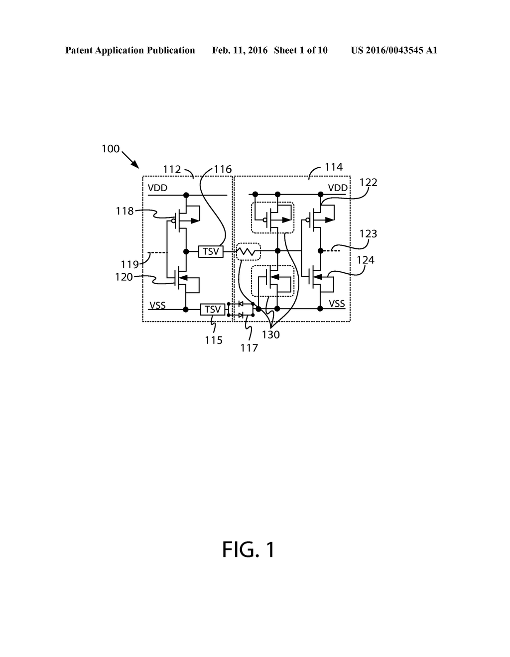 ELECTROSTATIC DISCHARGE PROTECTION FOR THREE DIMENSIONAL INTEGRATED     CIRCUIT - diagram, schematic, and image 02