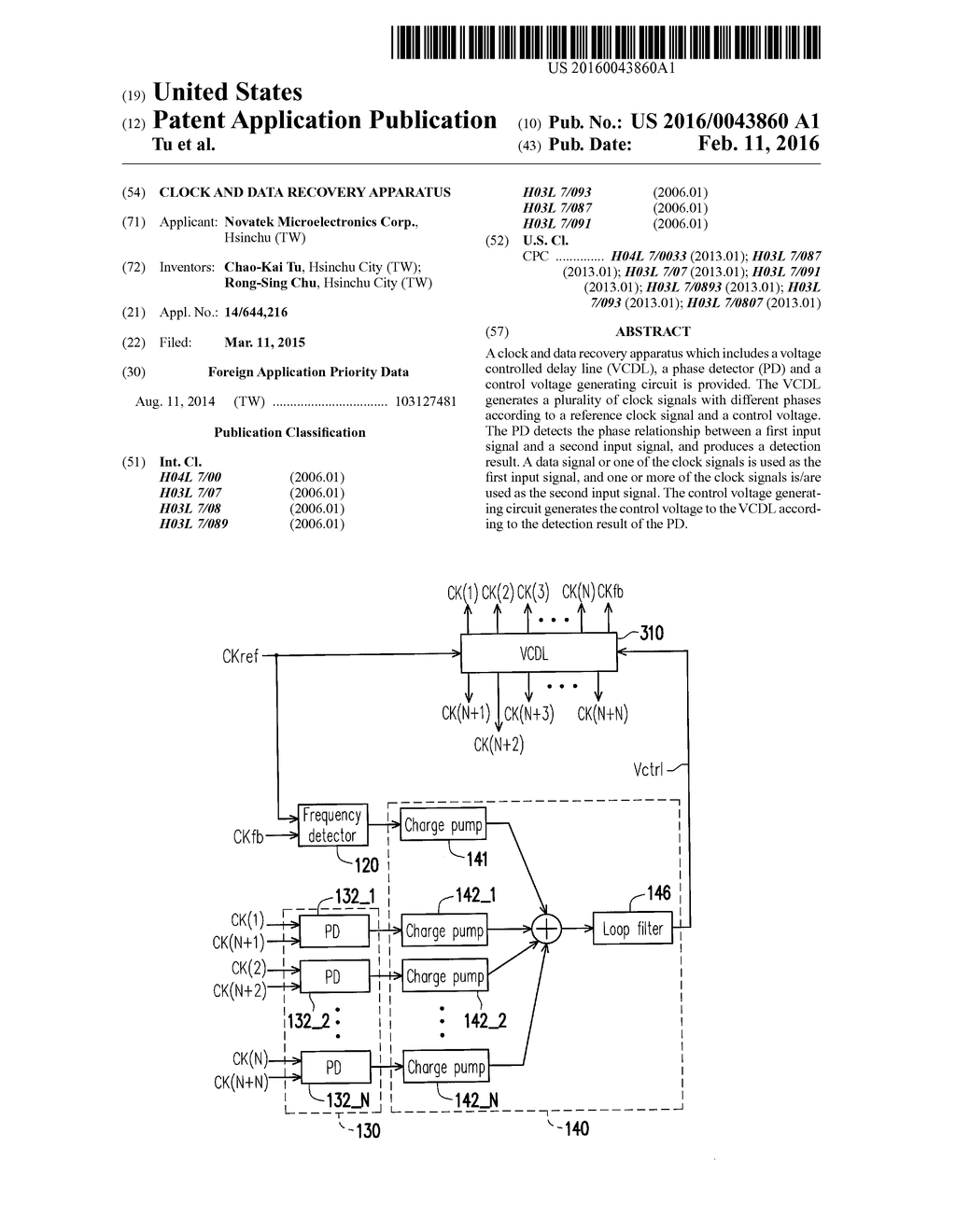 CLOCK AND DATA RECOVERY APPARATUS - diagram, schematic, and image 01