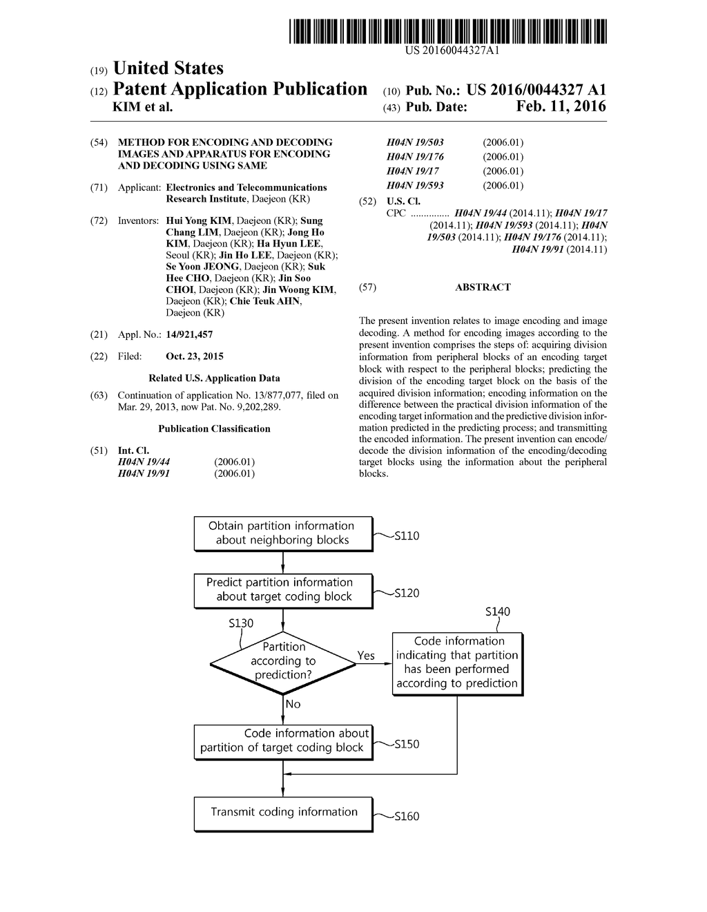 METHOD FOR ENCODING AND DECODING IMAGES AND APPARATUS FOR ENCODING AND     DECODING USING SAME - diagram, schematic, and image 01