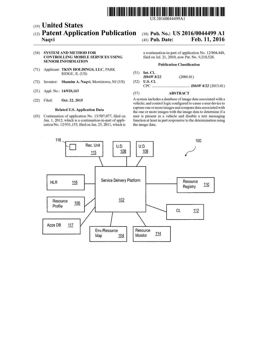 System and method for controlling mobile services using sensor information - diagram, schematic, and image 01