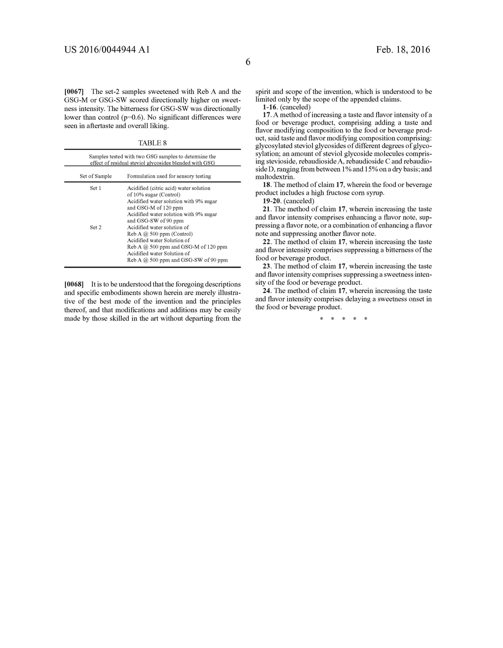 GLUCOSYLATED STEVIOL GLYCOSIDE AS A FLAVOR MODIFIER - diagram, schematic, and image 12