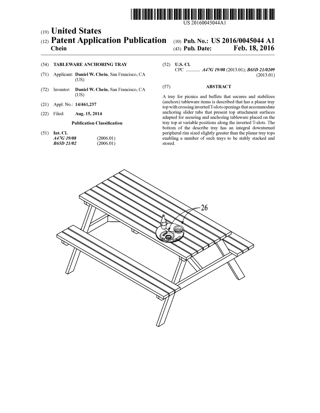 TABLEWARE ANCHORING TRAY - diagram, schematic, and image 01