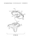 TIBIAL BEARING COMPONENT FOR A KNEE PROSTHESIS WITH IMPROVED ARTICULAR     CHARACTERISTICS diagram and image