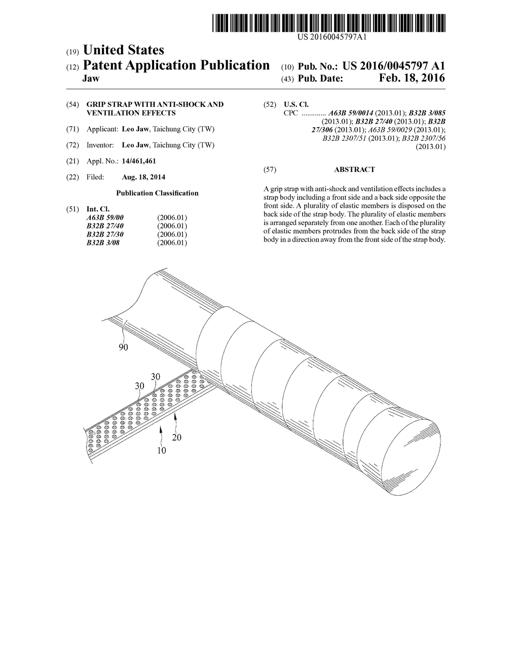 Grip Strap with Anti-Shock and Ventilation Effects - diagram, schematic, and image 01