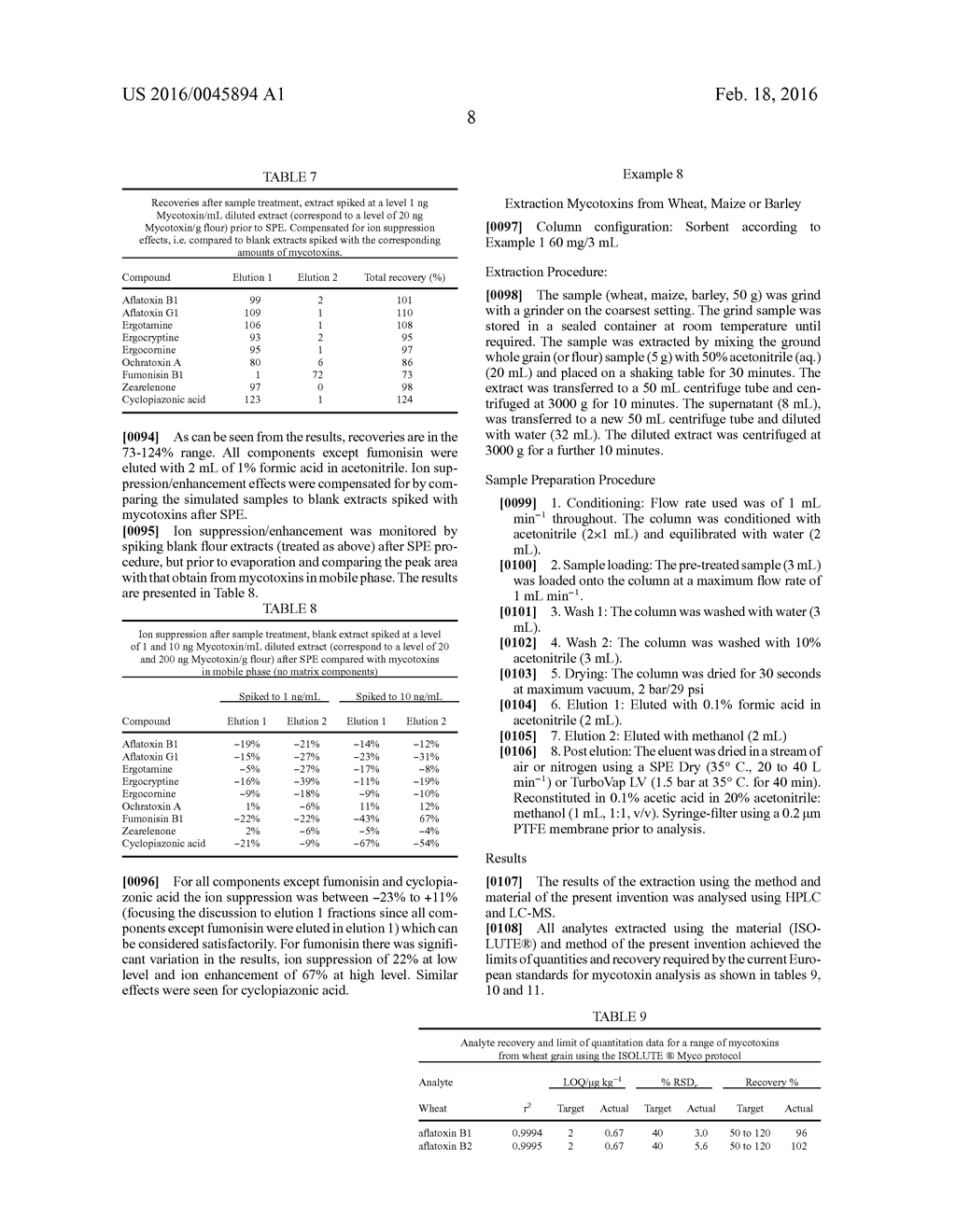 MATERIAL FOR AND METHOD OF EXTRACTING MYCOTOXINS - diagram, schematic, and image 16