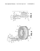 CUTTER, CUTTER SYSTEM, AND METHOD FOR SEVERING ELASTOMERIC MATERIAL FROM     NON-PNEUMATIC TIRE diagram and image