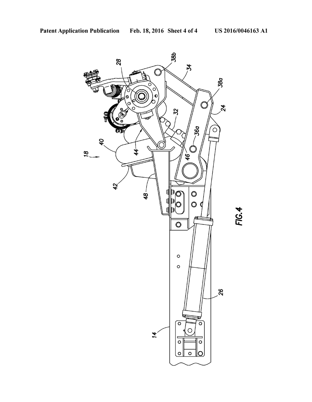 TAG AXLE SUSPENSION SYSTEM WITH TIRE AT LOWEST POINT WHEN LIFTED - diagram, schematic, and image 05