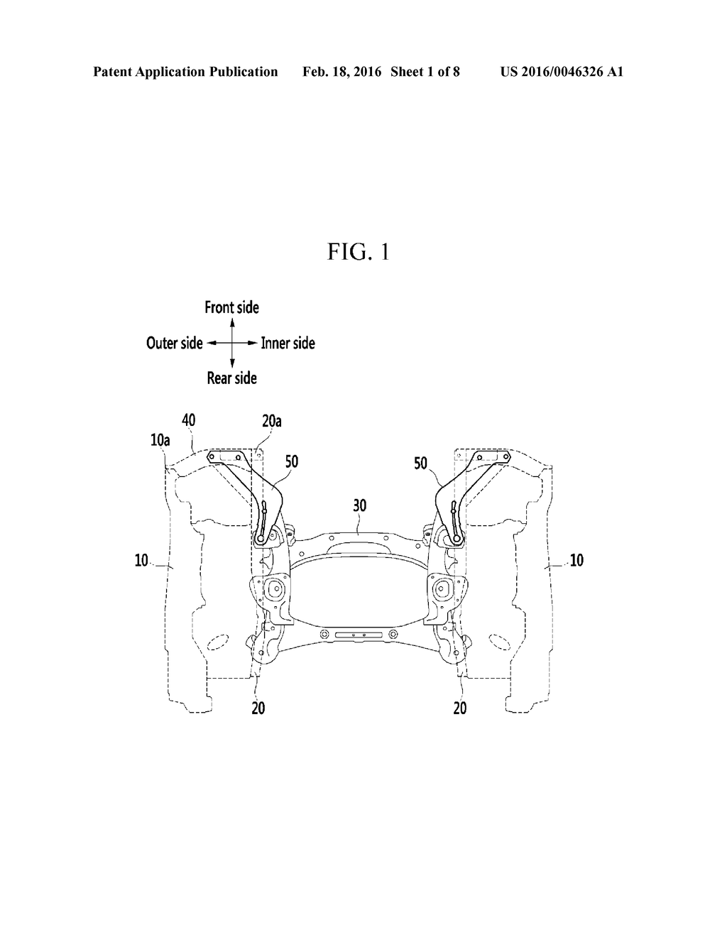 Structure for Reinforcing Front Vehicle Body - diagram, schematic, and image 02