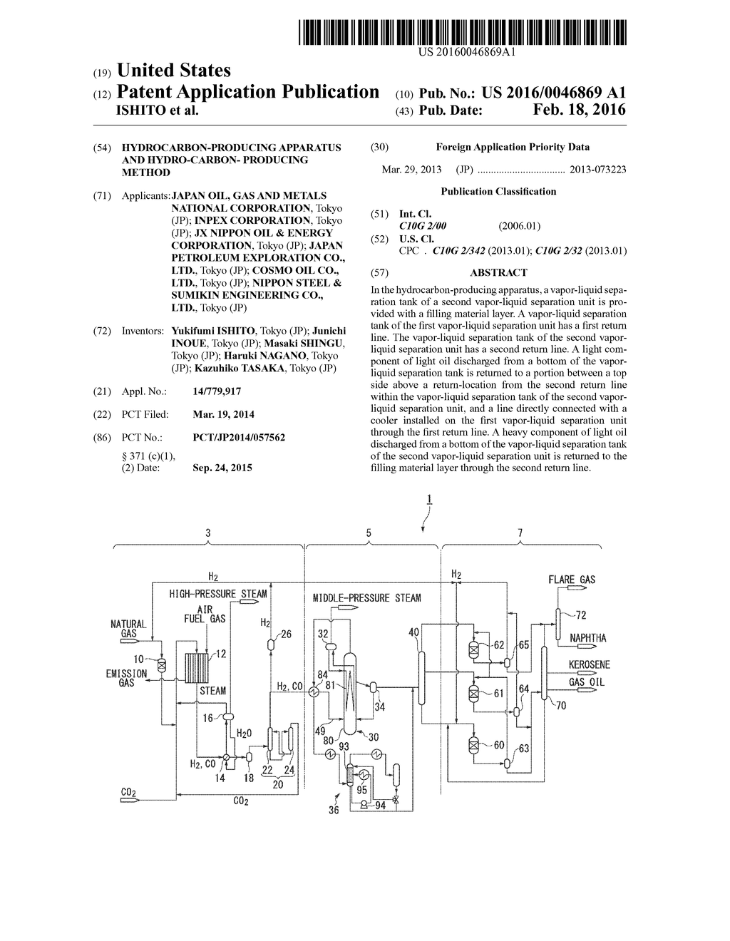 HYDROCARBON-PRODUCING APPARATUS AND HYDRO-CARBON- PRODUCING METHOD - diagram, schematic, and image 01