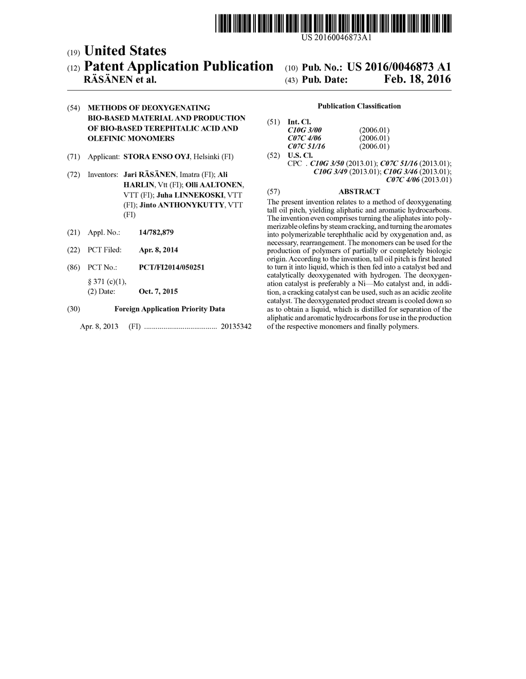 METHODS OF DEOXYGENATING BIO-BASED MATERIAL AND PRODUCTION OF BIO-BASED     TEREPHTALIC ACID AND OLEFINIC MONOMERS - diagram, schematic, and image 01