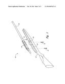 GUN ASSEMBLY INCLUDING GUN ACTION MATED TO GUNSTOCK BY AT LEAST THREE     ZONES OF INTENTIONAL INTERFERENCE FIT diagram and image