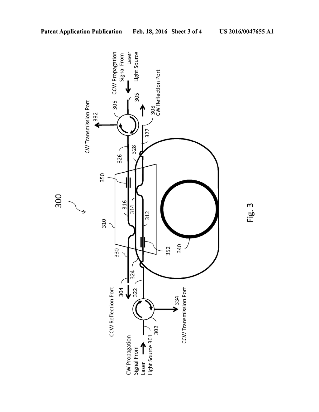 RESONANT FIBER OPTIC GYROSCOPE WITH  POLARIZING CRYSTAL WAVEGUIDE COUPLER - diagram, schematic, and image 04