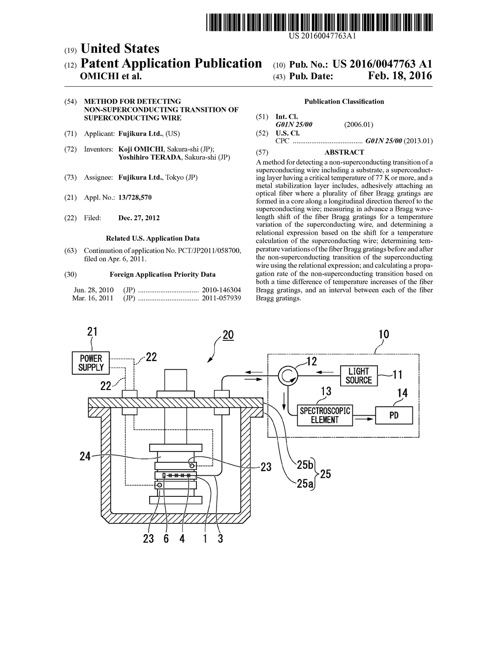 METHOD FOR DETECTING NON-SUPERCONDUCTING TRANSITION OF SUPERCONDUCTING     WIRE - diagram, schematic, and image 01