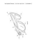 INTERCHANGEABLE EYEWEAR/HEAD-MOUNTED DEVICE ASSEMBLY WITH QUICK RELEASE     MECHANISM diagram and image