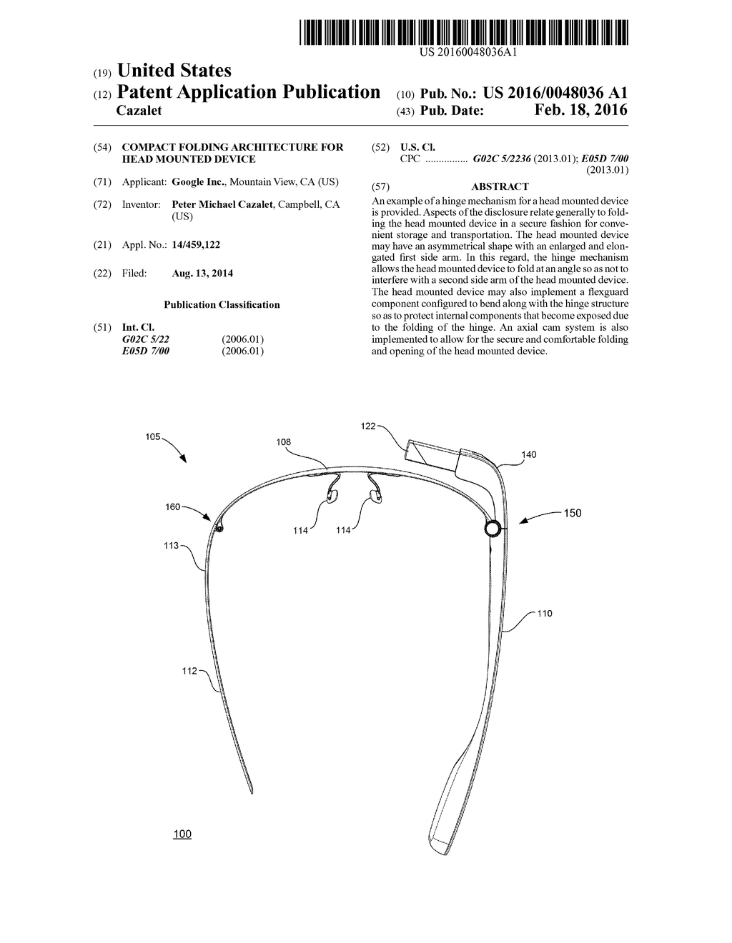 Compact Folding Architecture For Head Mounted Device - diagram, schematic, and image 01