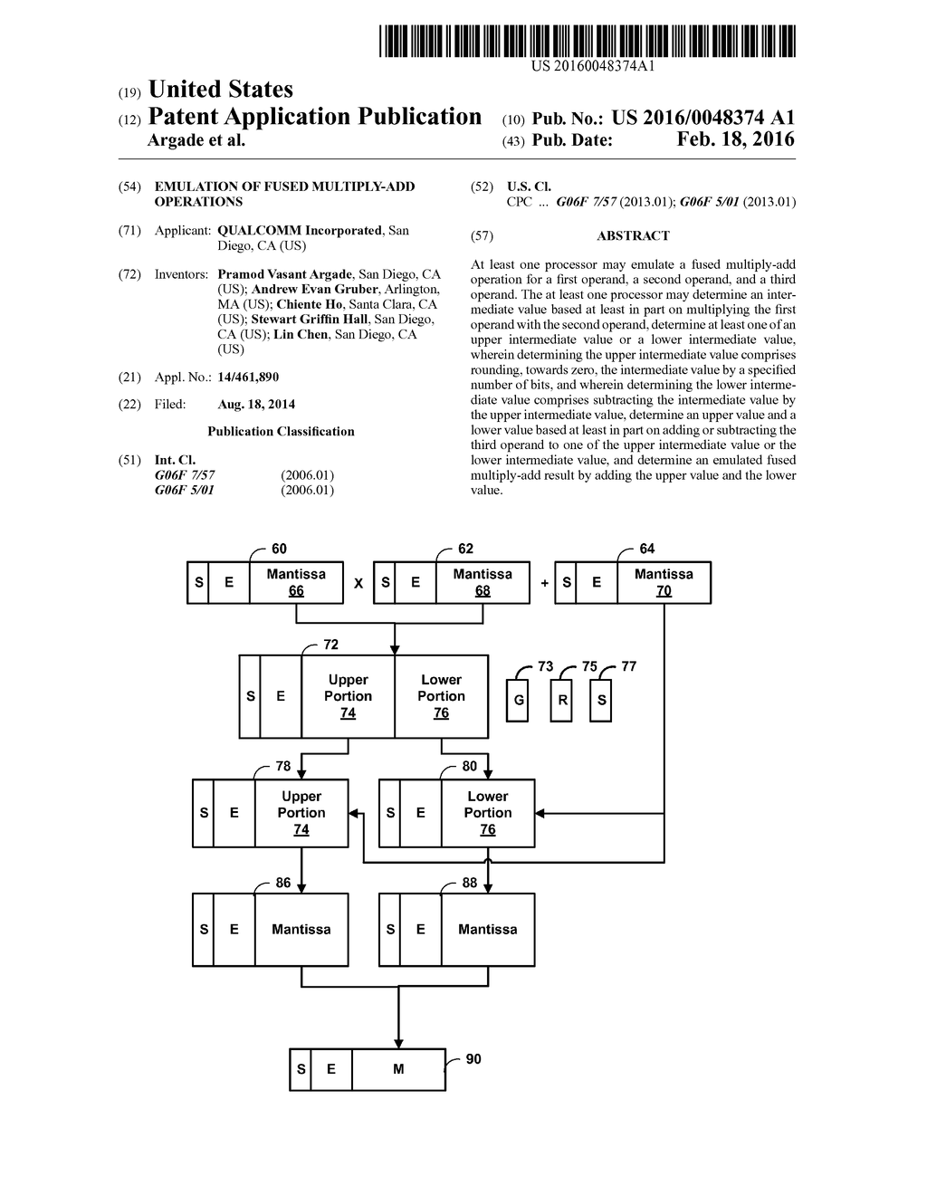 EMULATION OF FUSED MULTIPLY-ADD OPERATIONS - diagram, schematic, and image 01