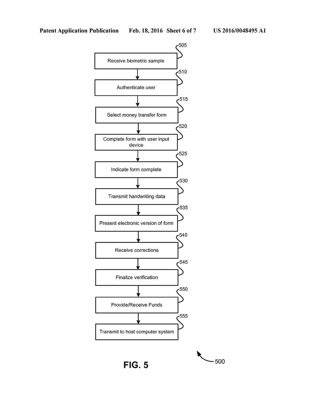 BIOMETRICALLY SECURED USER INPUT FOR FORMS - diagram, schematic, and image 07