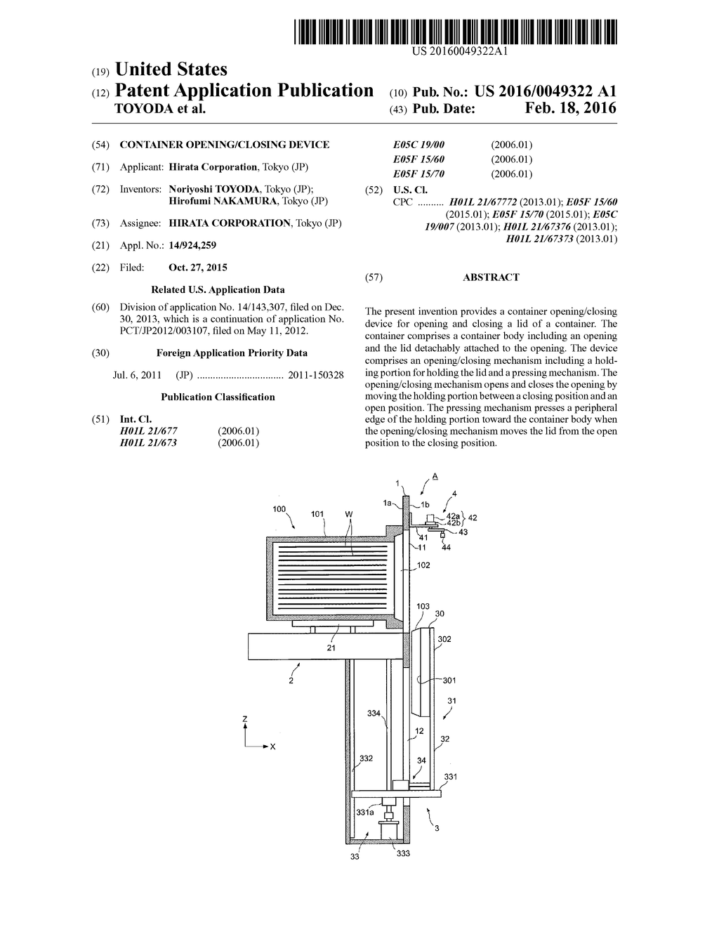 CONTAINER OPENING/CLOSING DEVICE - diagram, schematic, and image 01