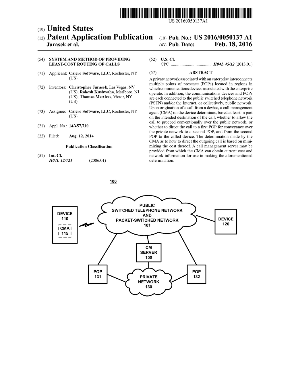 SYSTEM AND METHOD OF PROVIDING LEAST-COST ROUTING OF CALLS - diagram, schematic, and image 01