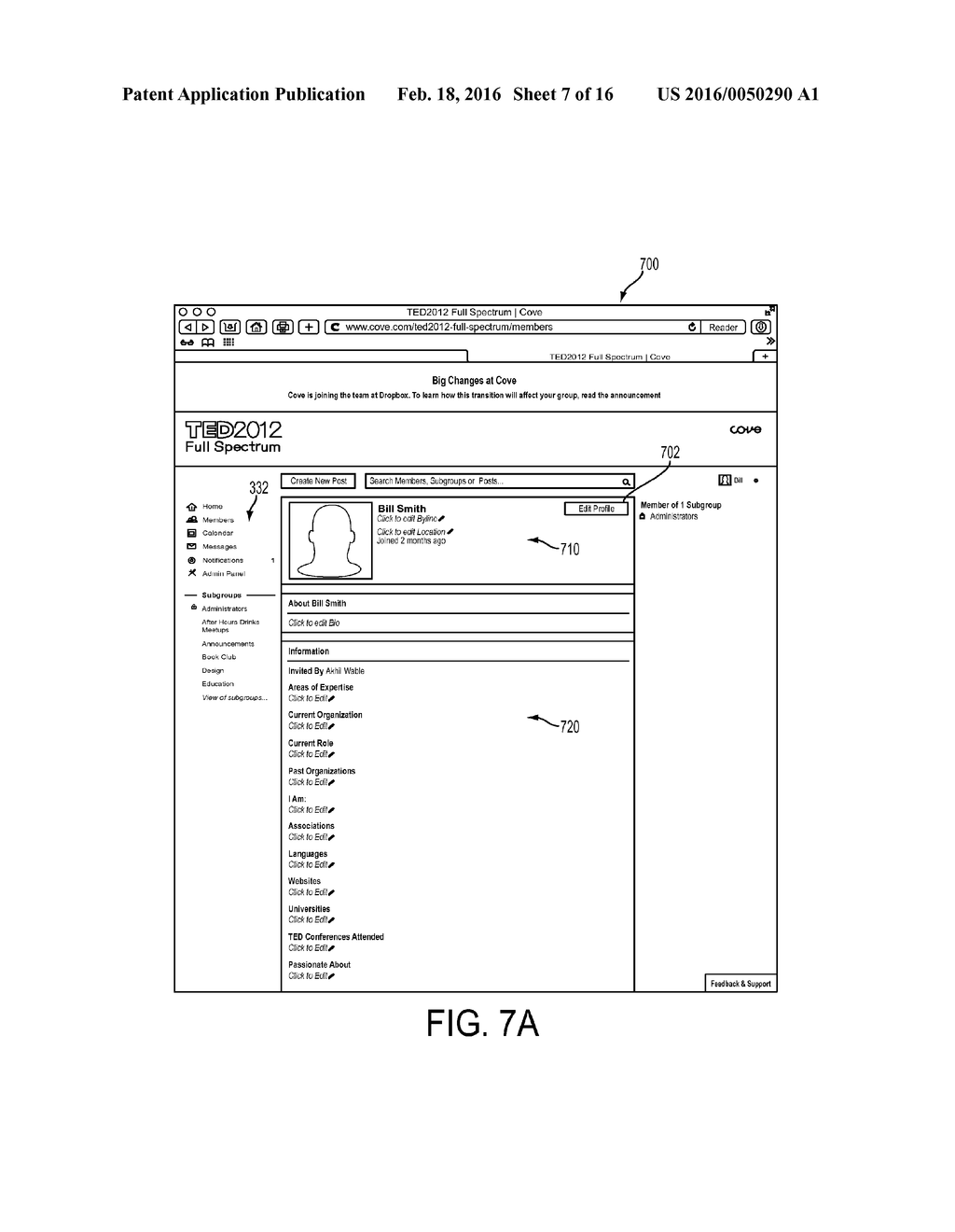 SYSTEM AND METHOD OF CREATING UNIQUE PROFILES ON A SOCIAL NETWORKING SITE - diagram, schematic, and image 08