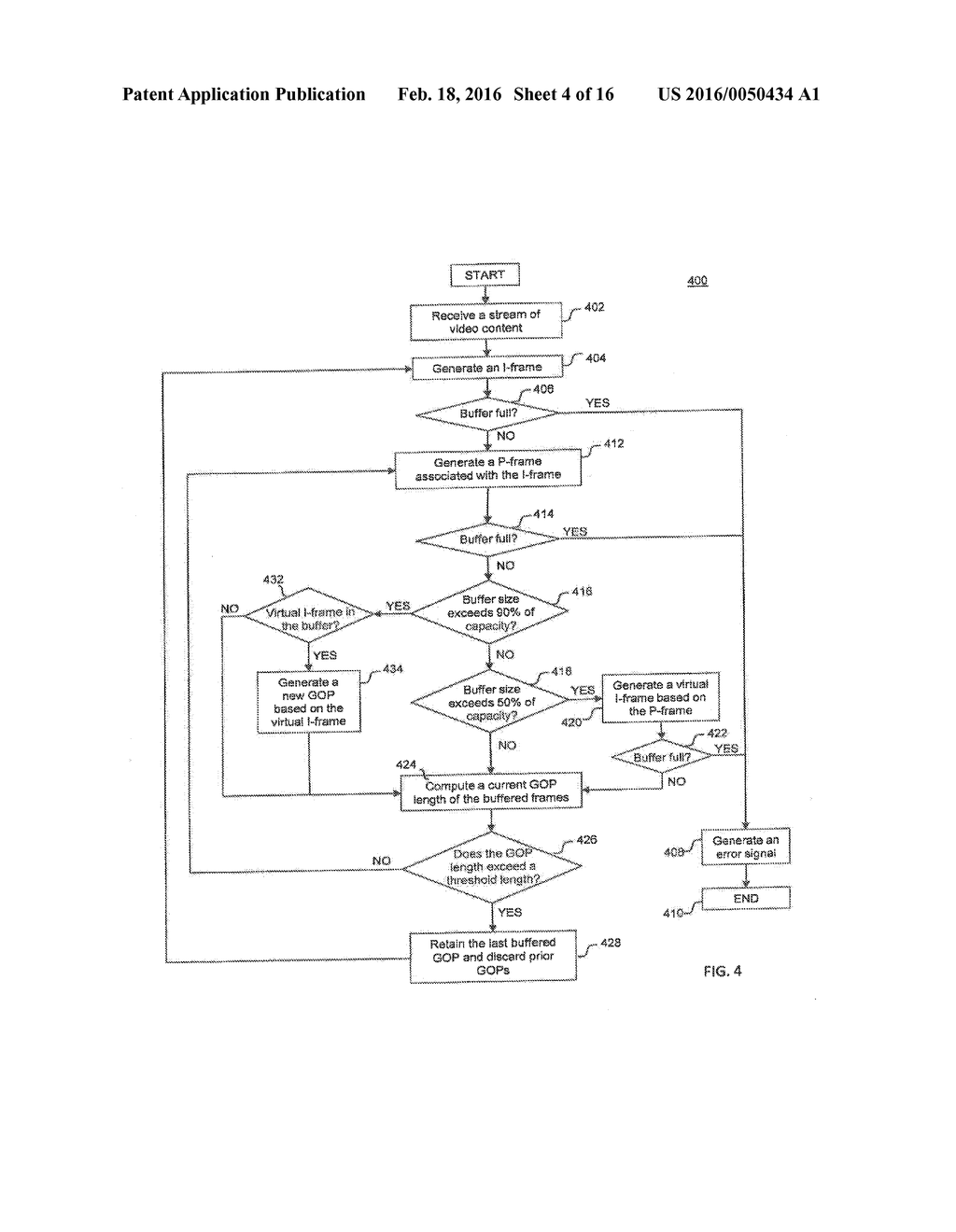 SYSTEM AND METHOD FOR ENCODING VIDEO CONTENT USING VIRTUAL INTRA-FRAMES - diagram, schematic, and image 05