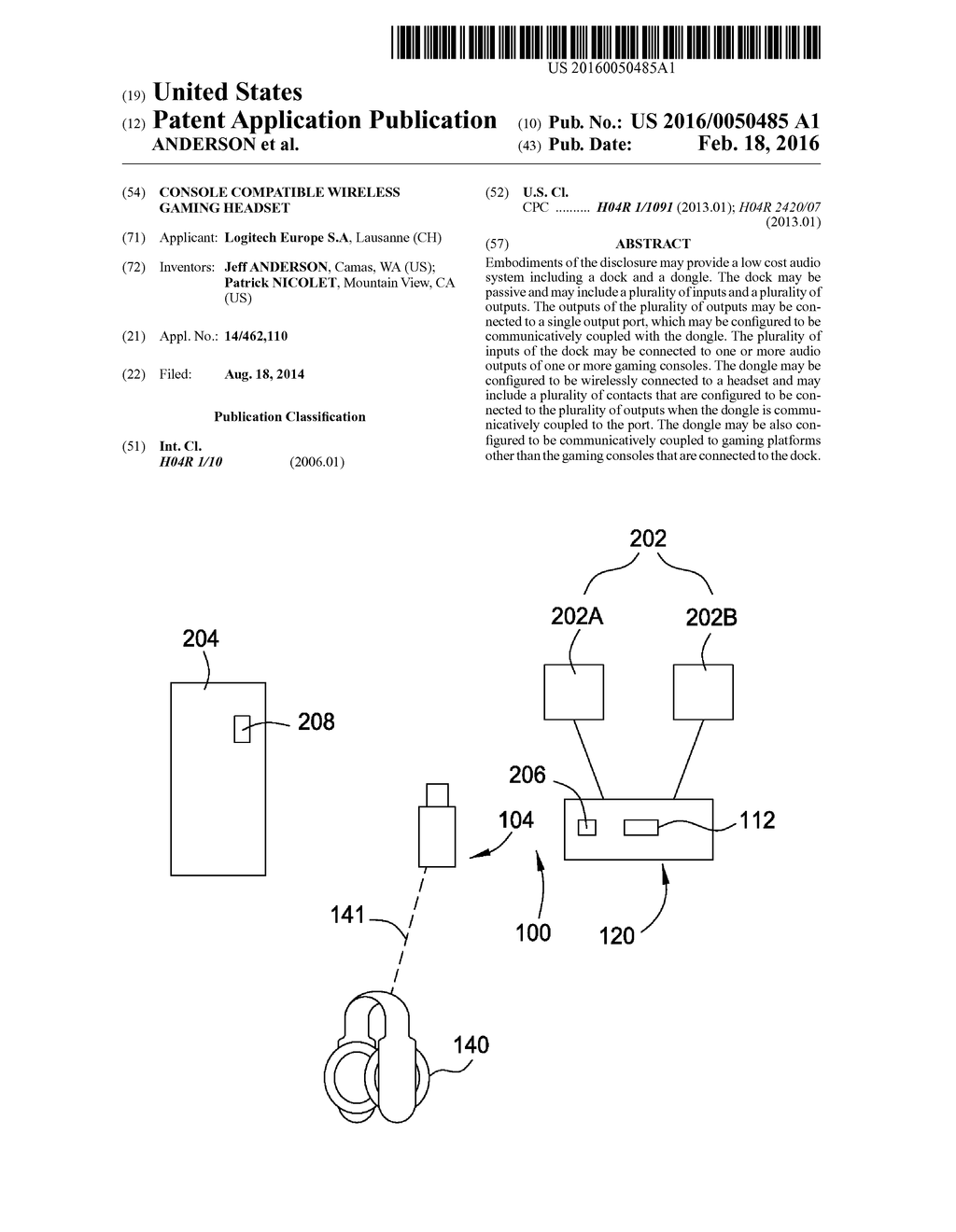 CONSOLE COMPATIBLE WIRELESS GAMING HEADSET - diagram, schematic, and image 01