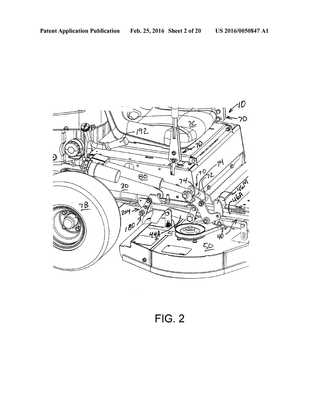 Mower with Folding Frame - diagram, schematic, and image 03