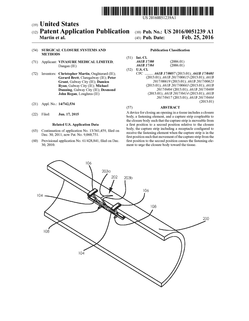 SURGICAL CLOSURE SYSTEMS AND METHODS - diagram, schematic, and image 01