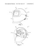 PROTECTIVE HEADGEAR AND OPTICAL-FILTER CARTRIDGE REMOVABLY MOUNTABLE     THERETO diagram and image