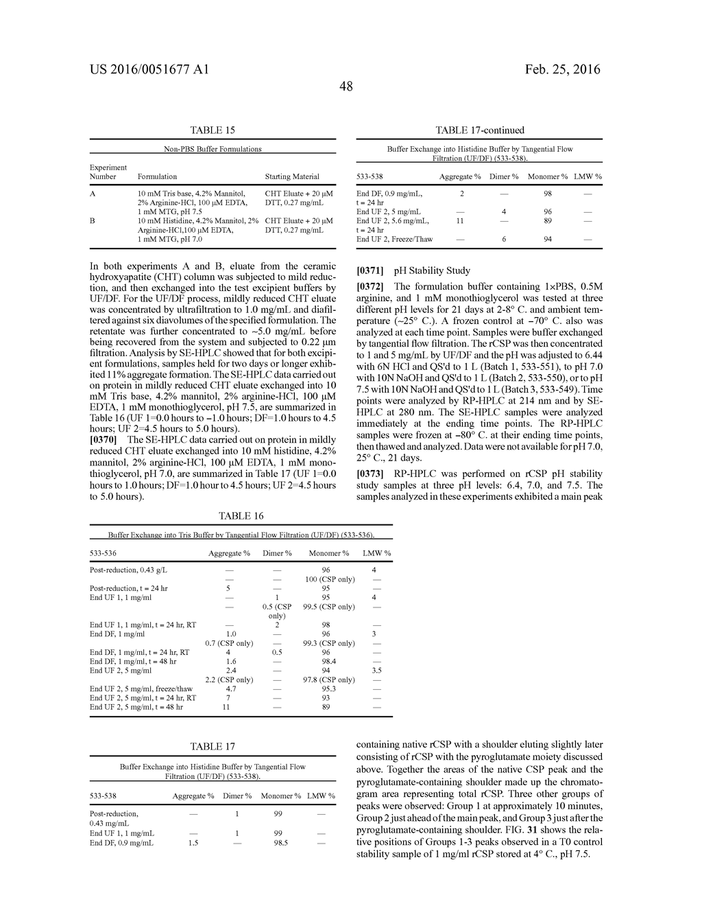 PROCESS FOR PURIFYING RECOMBINANT PLASMODIUM FALCIPARUM CIRCUMSPOROZOITE     PROTEIN - diagram, schematic, and image 97