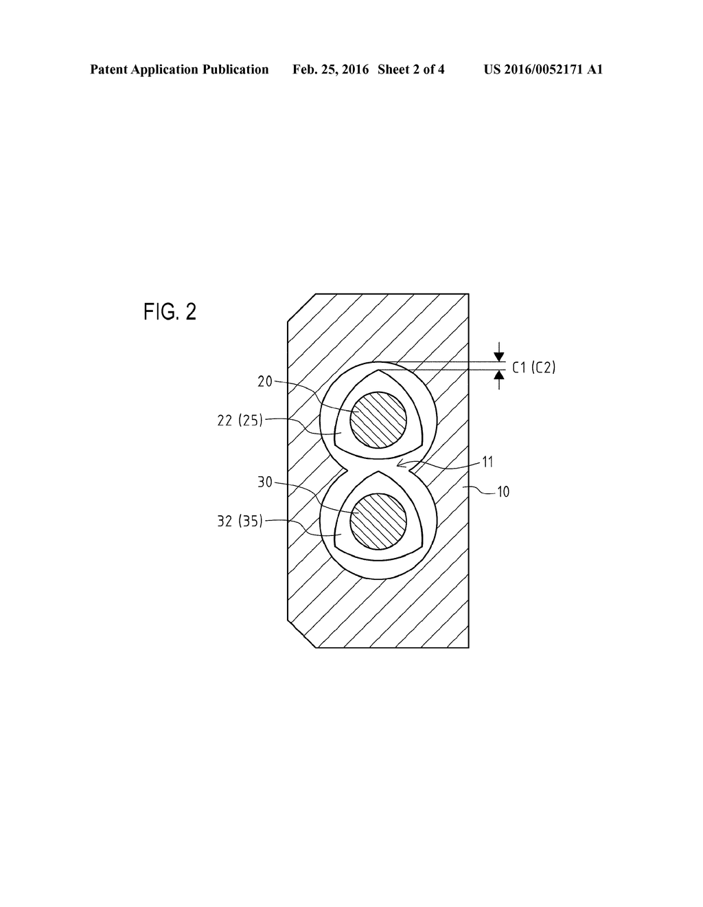 TWIN-SCREW EXTRUDING KNEADER AND METHOD FOR PRODUCING ELECTRODE MIXTURE     USING THE SAME - diagram, schematic, and image 03