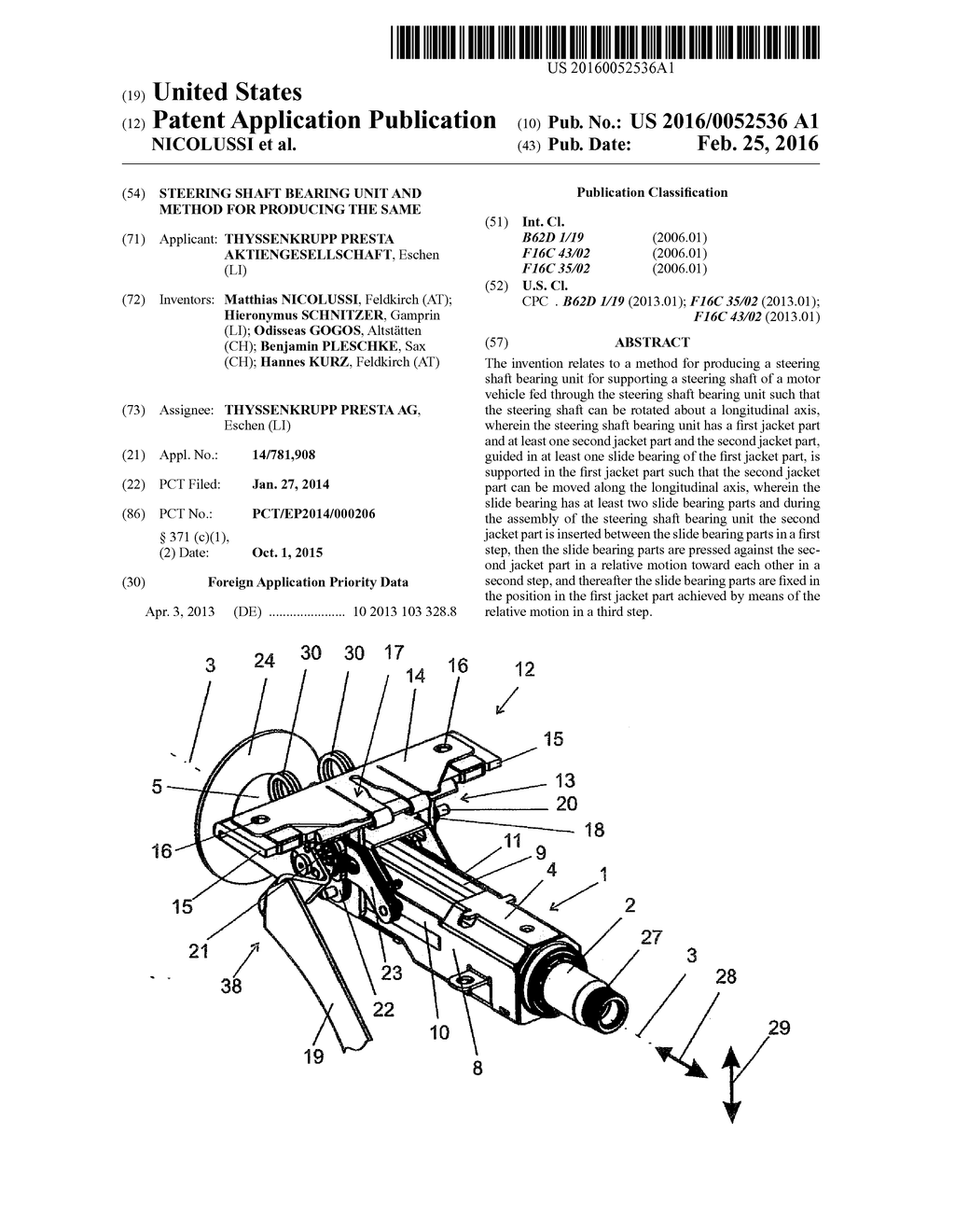 STEERING SHAFT BEARING UNIT AND METHOD FOR PRODUCING THE SAME - diagram, schematic, and image 01