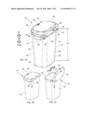 RECEPTACLE CONFIGURED FOR LINER REPLACMENT WITHOUT LID REMOVAL diagram and image