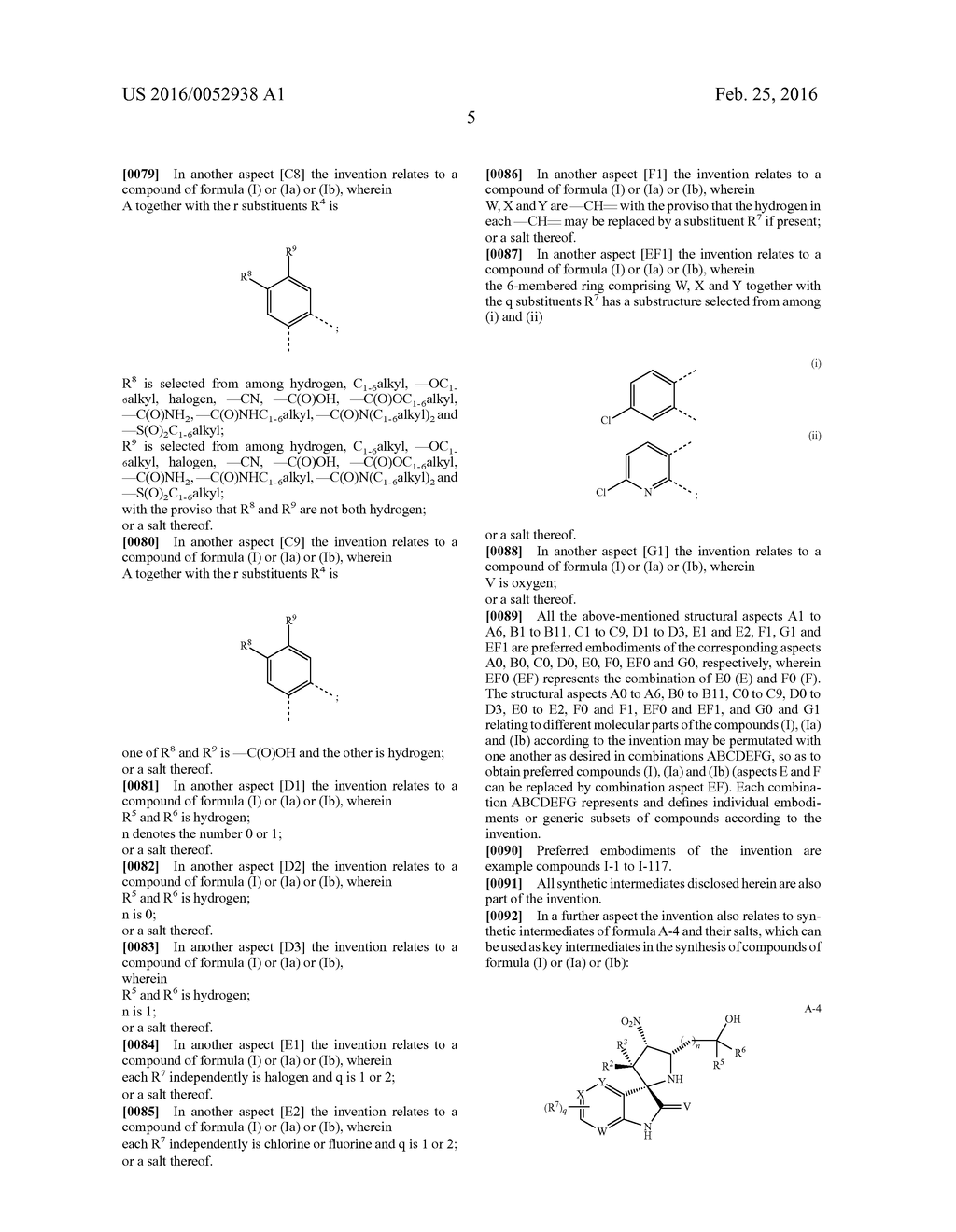 SPIRO[3H-INDOLE-3,2'-PYRROLIDIN]-2(1H)-ONE COMPOUNDS AND DERIVATIVES AS     MDM2-P53 INHIBITORS - diagram, schematic, and image 06