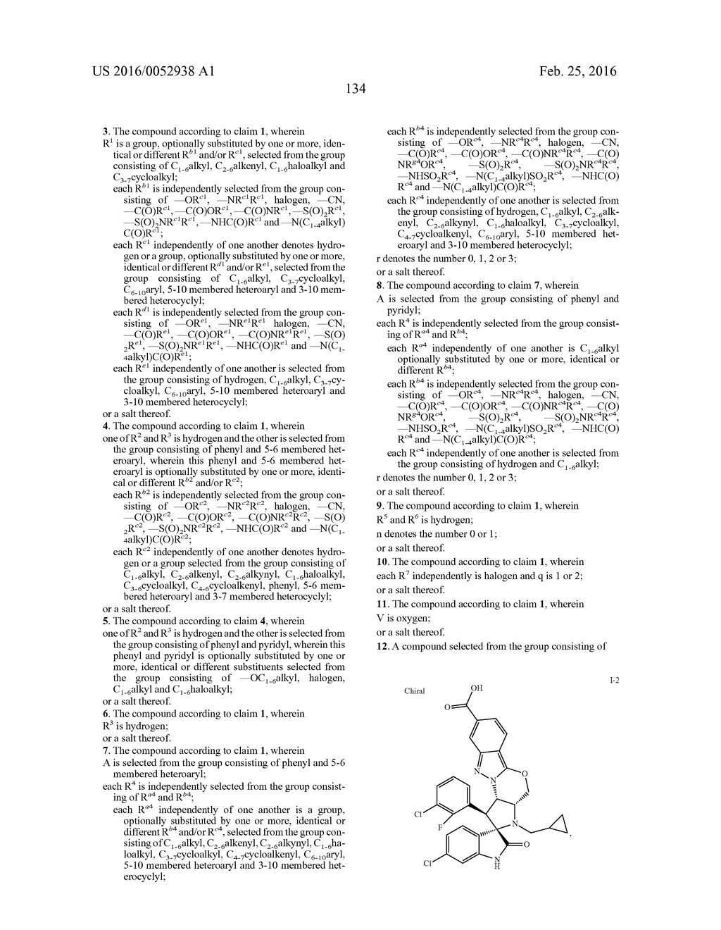 SPIRO[3H-INDOLE-3,2'-PYRROLIDIN]-2(1H)-ONE COMPOUNDS AND DERIVATIVES AS     MDM2-P53 INHIBITORS - diagram, schematic, and image 135