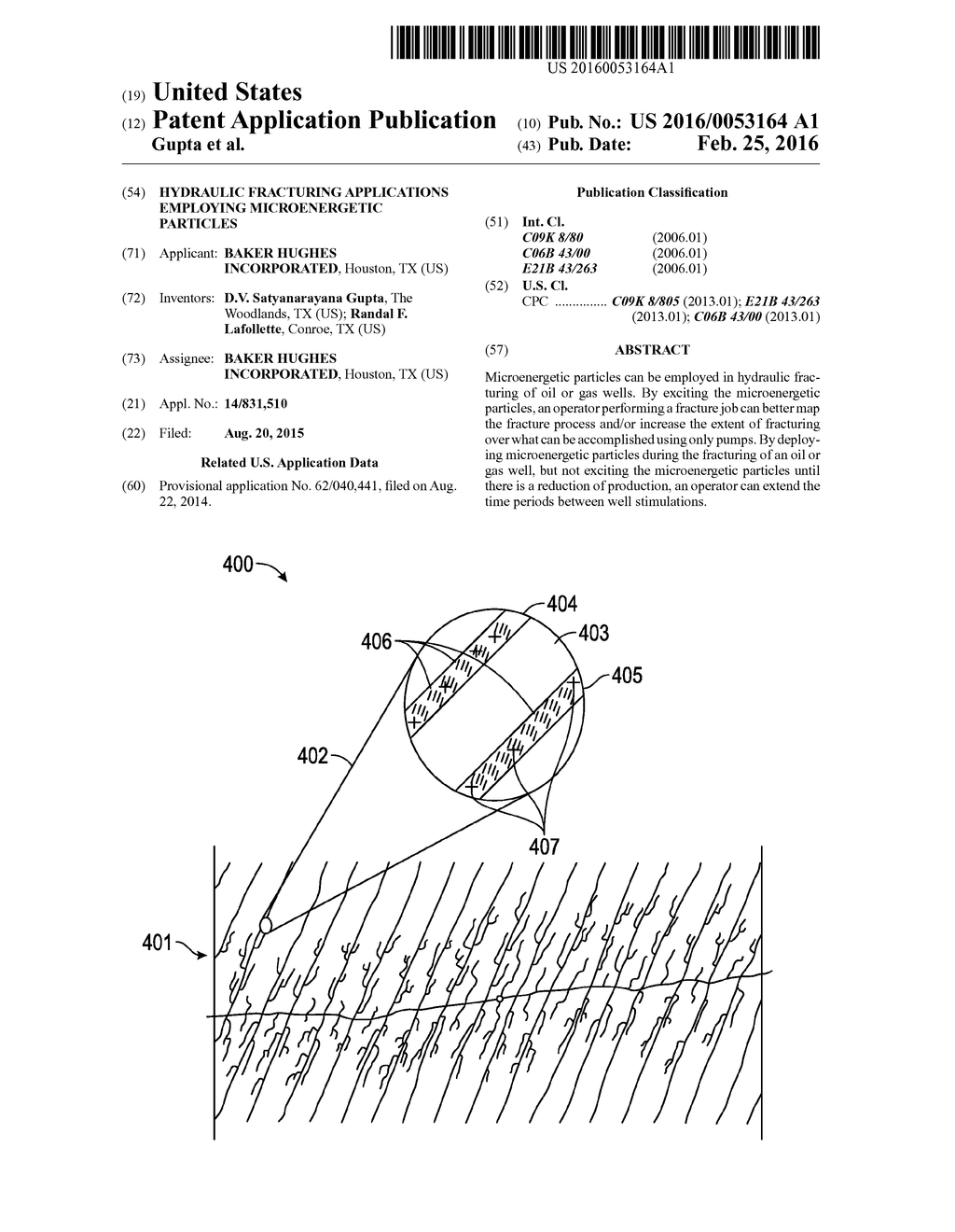 HYDRAULIC FRACTURING APPLICATIONS EMPLOYING MICROENERGETIC PARTICLES - diagram, schematic, and image 01