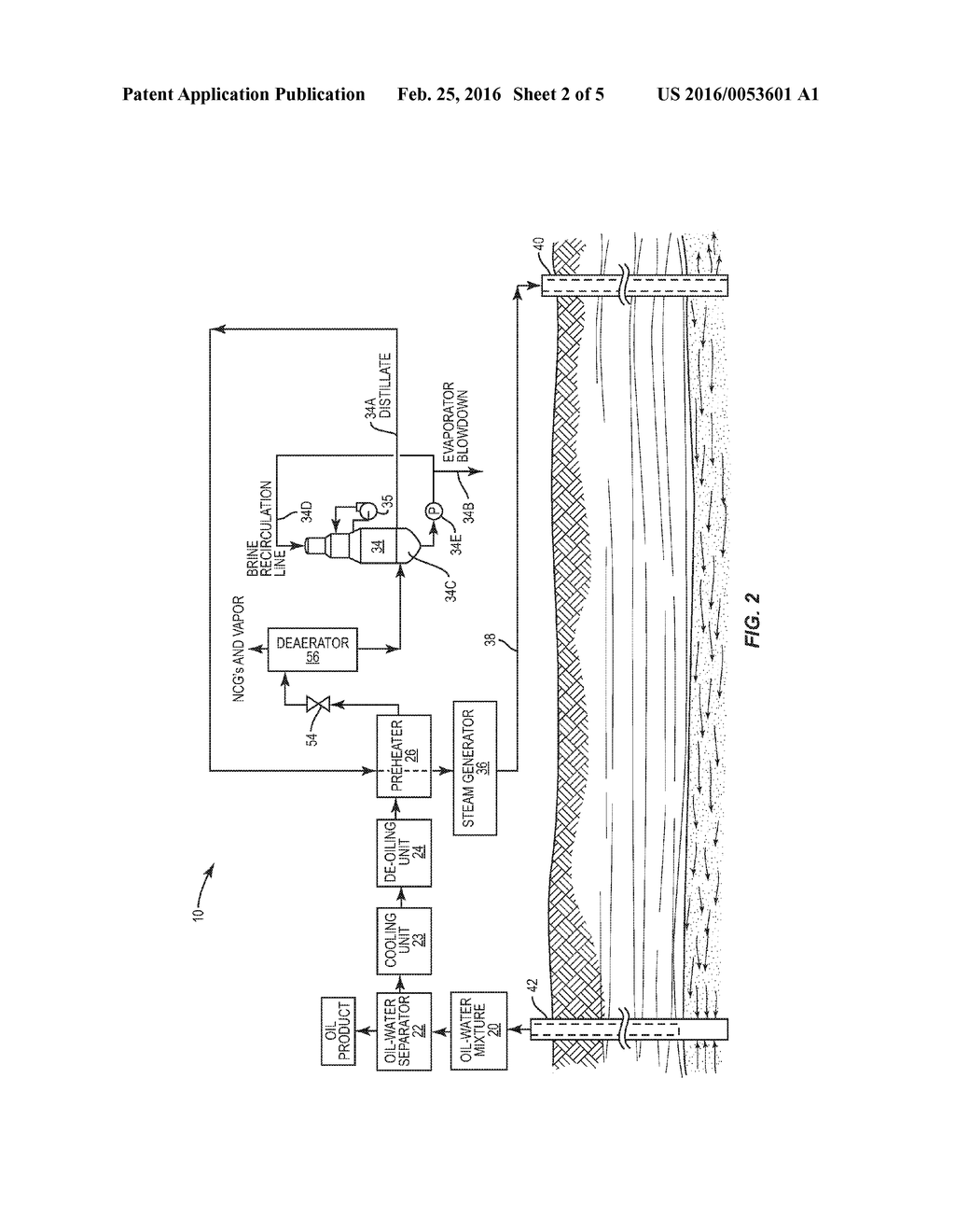 SYSTEM AND METHOD FOR TREATING PRODUCED WATER HAVING A FLASH VAPORIZATION     SYSTEM FOR REMOVING DISSOLVED GASES FROM PRODUCED WATER - diagram, schematic, and image 03